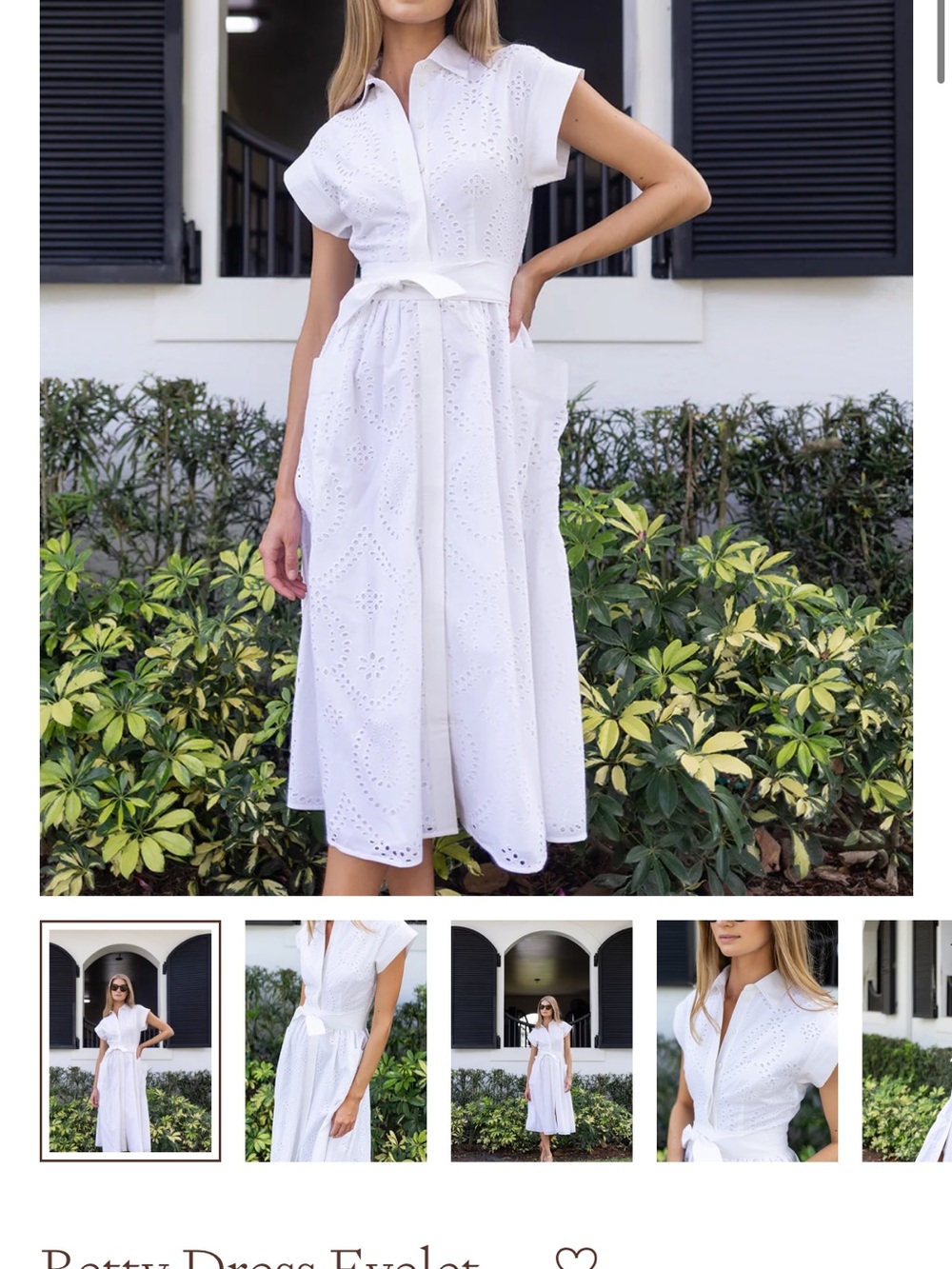 White Midi Shirt Dress with Waist Tie